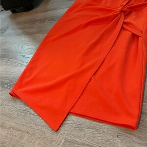 Elegant Orange Pencil Skirt